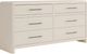 Modus Furniture Wallen White Sand 6-Drawer Dresser-0