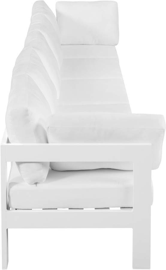 Meridian Furniture Nizuc 5-Piece White Outdoor Patio Modular Sofa-1