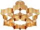 Currey & Company Grand Lotus Antique Gold Leaf Small Chandelier-2