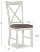 Powell® Jane Rustic Taupe/Vanilla White Side Chair-2