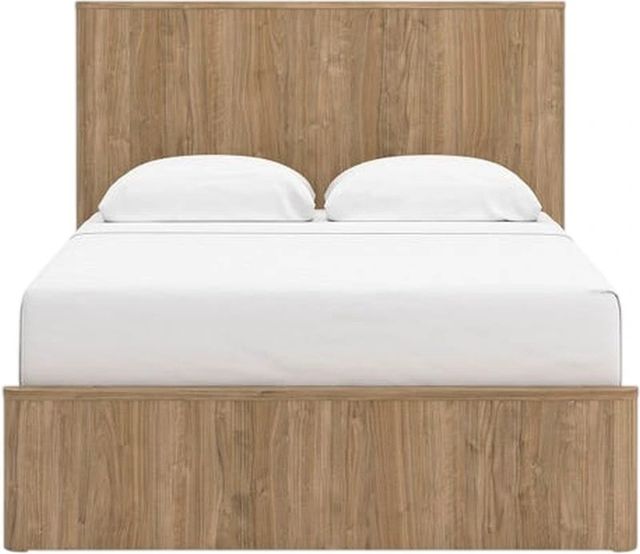 Signature Design by Ashley® Dovander Warm Natural Brown Queen Panel Platform Bed-2