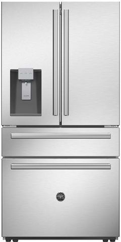 Bertazzoni Professional Series 36 in. 21.6 Cu. Ft. Stainless Steel Counter Depth French Door Refrigerator