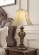 Cal® Lighting & Accessories Cavan Antique Brass/Off-White Table Lamp-2