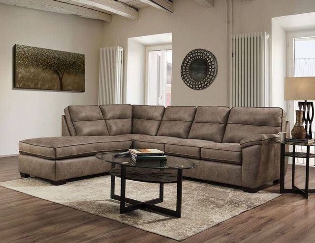 Peak Living Wesley 2-Piece Sand Left-Arm Facing Sofa Sectional and Chaise-0