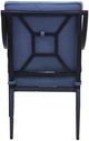 GatherCraft Charlotte Baltic Brown/Splendor Denim Aluminum Outdoor Dining Arm Chair-4