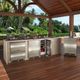 Marvel 5.7 Cu. Ft. Stainless Steel Single Tap Outdoor Mobile Beer Cooler/Kegerator-2