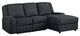 Homelegance® Monterey 2-Piece Ebony Manual Reclining Right-Arm Facing Sectional and Chaise-0