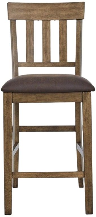 Signature Design by Ashley® Urbinforte Light Brown Upholstered Bar Stool-2