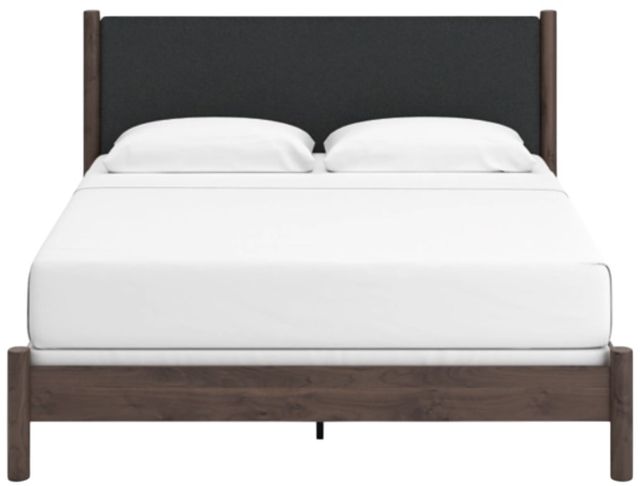 Signature Design by Ashley® Pamytta Brown King Upholstered Panel Bed-2