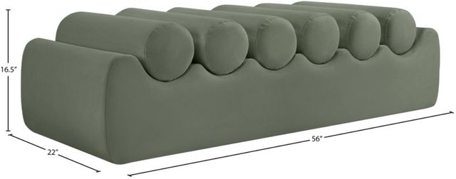 Meridian Furniture Rumble Green 56" Bench-3