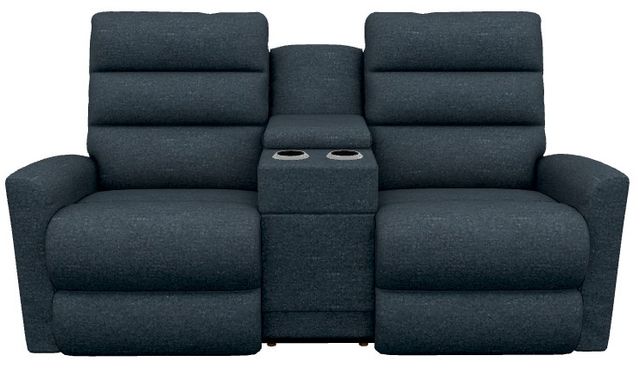 La-Z-Boy® Liam Navy Power Wall Reclining Loveseat with Console and Headrest-1