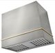 AGA Loge 36" Stainless Steel Wall Mounted Range Hood with Polished Brass Trim-0