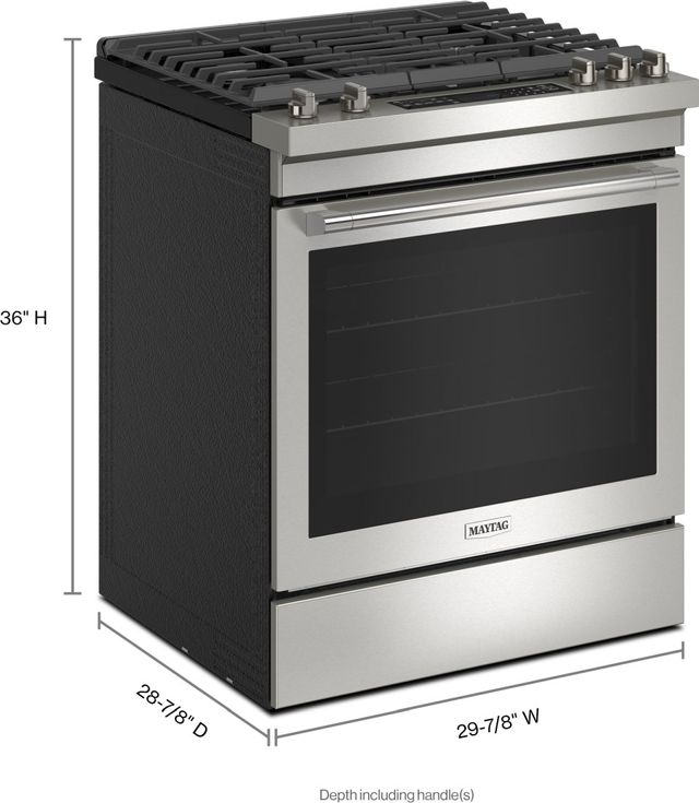 Maytag® 30" Fingerprint Resistant Stainless Steel Slide In Gas Range -5