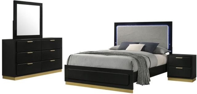 Coaster® Caraway 4-Piece Black Queen Bedroom Set-0