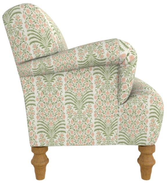 Best® Home Furnishings Customizable Erin & Ben Co. Emerson Fabric Stationary Chair with Honey Birch Legs-2