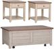 Liberty Furniture Farmhouse Reimagined 3-Piece Antique White/Chestnut Occasional Table-0
