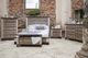 International Furniture Direct Antique Brown Eastern King Panel Bed-1