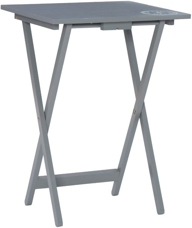 Linon Compass 5-Piece Gray Tray Table Set-4