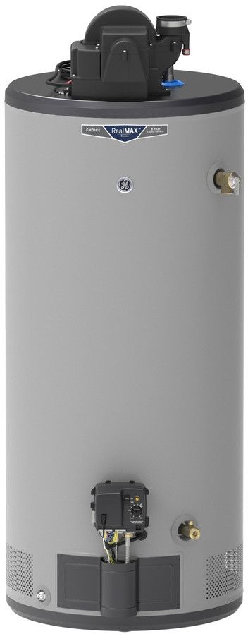 GE® RealMAX® Choice 40 Gallon Short Natural Gas Power Vent Water Heater-0