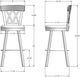 Amisco Customizable Brittany Swivel Bar Stool-1