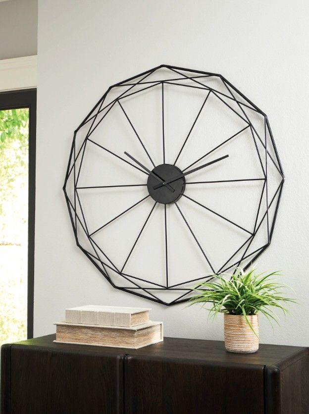 Signature Design by Ashley® Arkthorne Black Wall Clock-4
