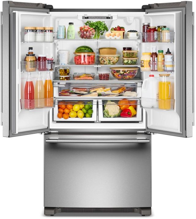 KitchenAid® 36" 25.2 Cu. Ft PrintShield® Stainless Steel French Door Refrigerator with Internal Water Dispenser-3