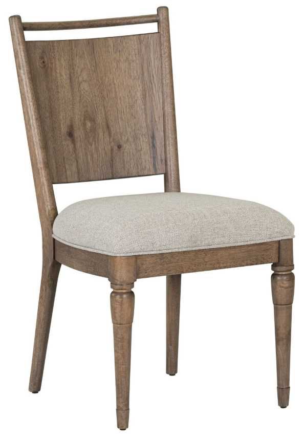 Liberty Furniture Hickory Grove 5-Piece Elliston Oatmeal/Heirloom Brown Pedestal Table Set-3