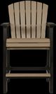 Signature Design by Ashley® Fairen Trail Black/Driftwood Polyethylene/Stainless Steel Outdoor Tall Barstool-3