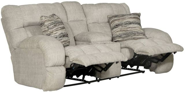 Catnapper® Ashland Buff Lay Flat Manual Reclining Loveseat with Console-5