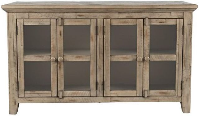 Jofran Inc. Rustic Shores Watch Hill Brown Gray 4-Door Low Accent Cabinet-2