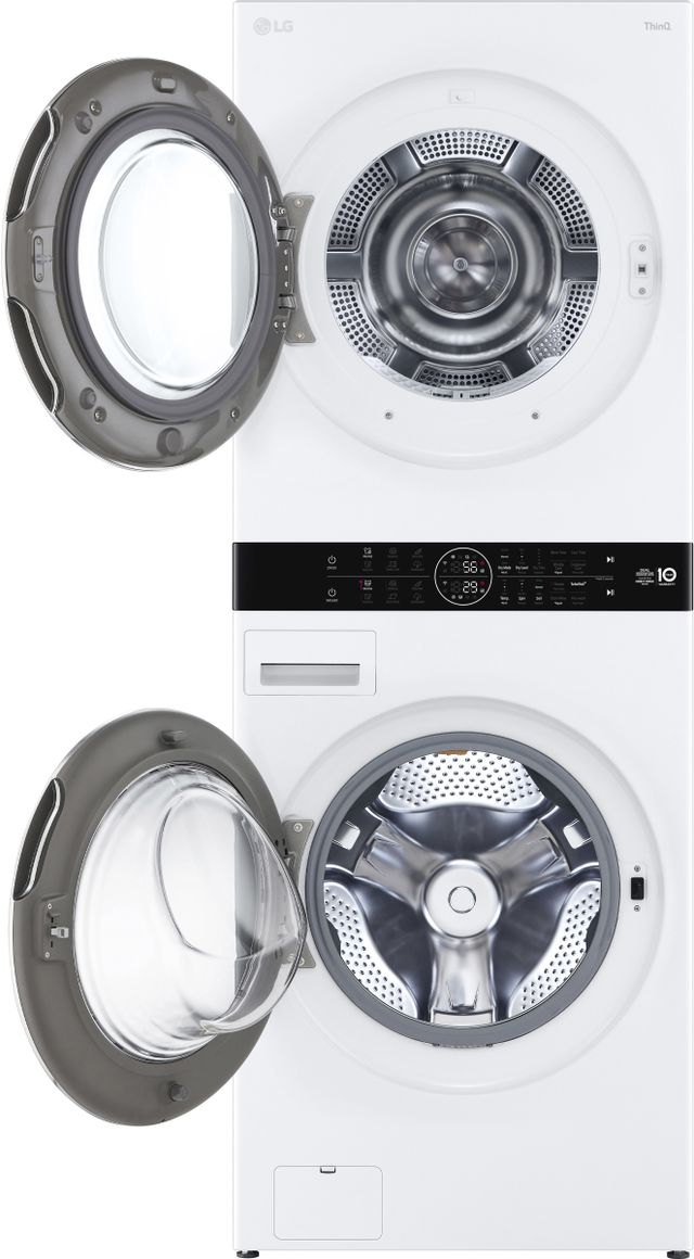 LG White Electric Laundry Center, 5.0 Cu. Ft. Washer and 7.8 Cu. Ft. Dryer Set-1