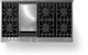 Viking® 5 Series 48" Cast Black and Stainless Steel Freestanding Double Oven Gas Range-1