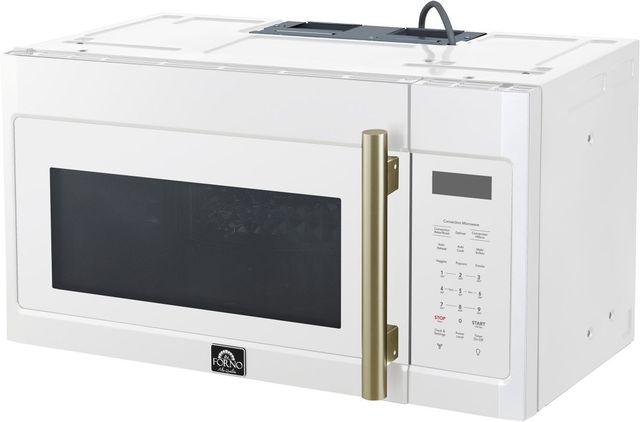 FORNO® Fornace Series Espresso 1.5 Cu. Ft. Fingerprint Resistant White Over The Range Microwave -3