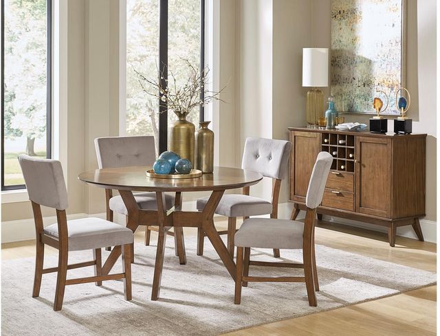 Mazin Furniture Edam Light Oak Round Dining Table-1