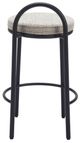 Zuo® Modern Sisal 2-Piece Beige Tweed/Black Counter Stool Set-3