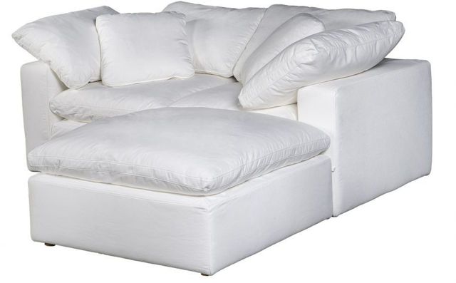 Moe's Home Collection Clay Nook 3-Piece Cream White Modular Sectional and Ottoman-2