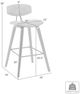 Armen Living Fox Gray/Oak Counter Stool-2