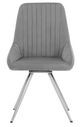 Armen Living Skye 2-Piece Gray Swivel Dining Chair Set-1