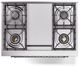 Ilve® Nostalgie II Series 36" Burgundy Pro Style Dual Fuel Range-2