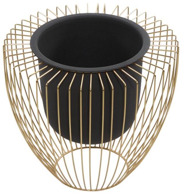 Deco Marche 2-Piece Black Planter Set-1