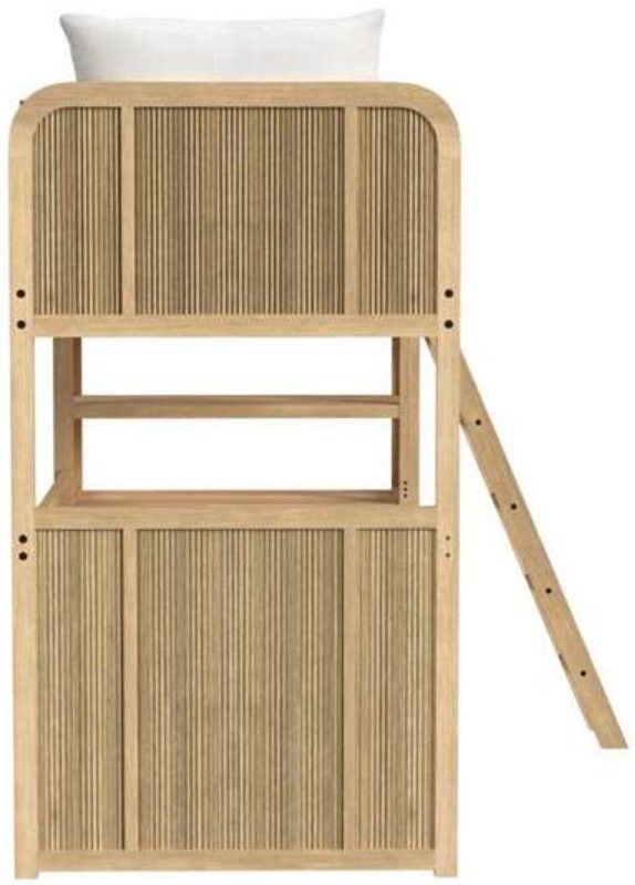 Elements International Ridgemont Natural Youth Loft Bunk Bed with Grain-2