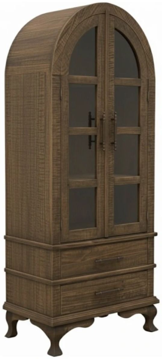 International Furniture Direct Arlette Coffee Ochre Door Cabinet-0
