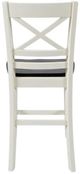 Jofran Inc. Asbury Park Autumn Brown/White X-Back Counter Stool-3