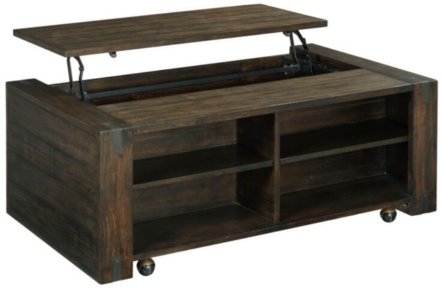 Hammary® Portman Natural Rich Brown Rectangular Lift Top Coffee Table-2