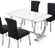Furniture of America® Holstebro White 60" Dining Table with Silver Base-0