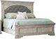 Steve Silver Co. Highland Park Cathedral White/Gray Upholstered Queen Panel Bed-0