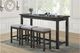 Mazin Furniture Connected 4-Piece Gray Counter Height Dining Set-1