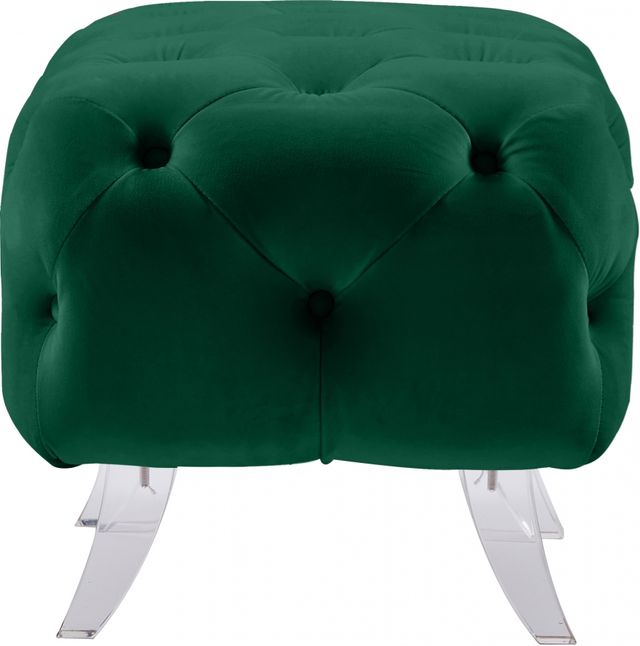Meridian Furniture Crescent Green Velvet Ottoman-3