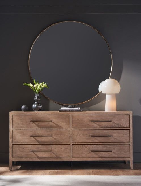 Universal Explore Home™ New Modern Gray Oak Cove Drawer Dresser-1