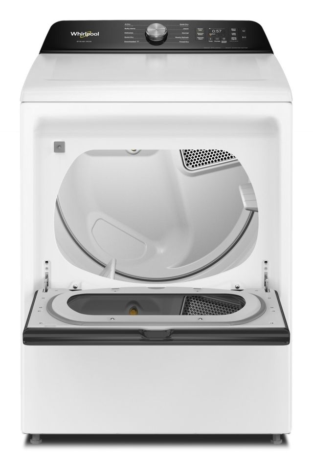 Whirlpool® 7.5 Cu. Ft. White Vented Electric Dryer with Steam Iron and AI Dry-1